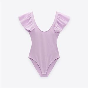 Zara Ruffle Sleeve Bodysuit